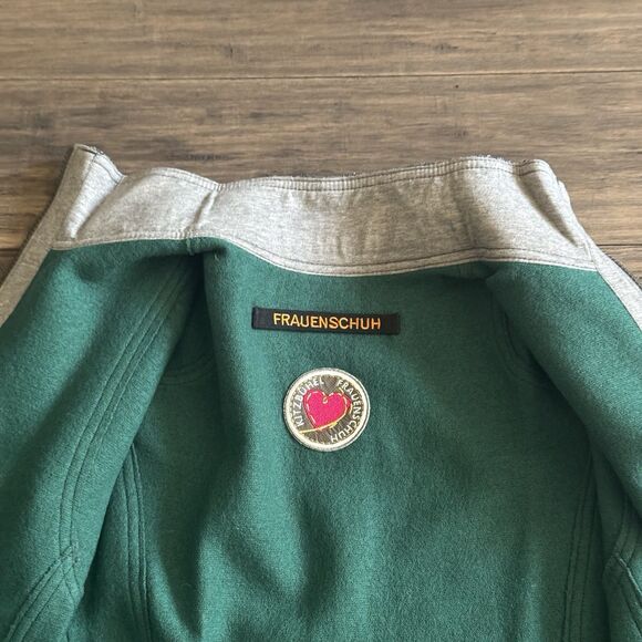 Frauenschuh All 100% Wool Jacket Womens Small Teal Green Coat Zip Up EUC - Picture 8 of 11